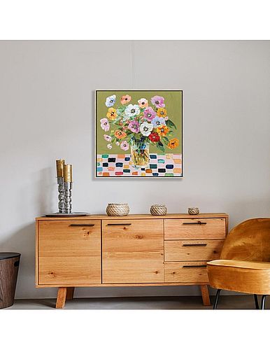 Toile encadrée 60 x 60cm Bouquet