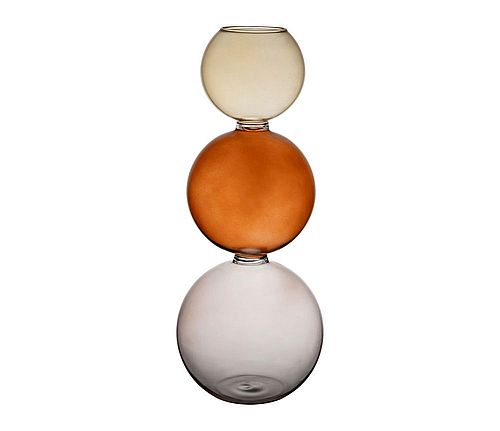 VASE CYRIUS AMBRE D12.5XH29.5 VERRE BOROSILICATE